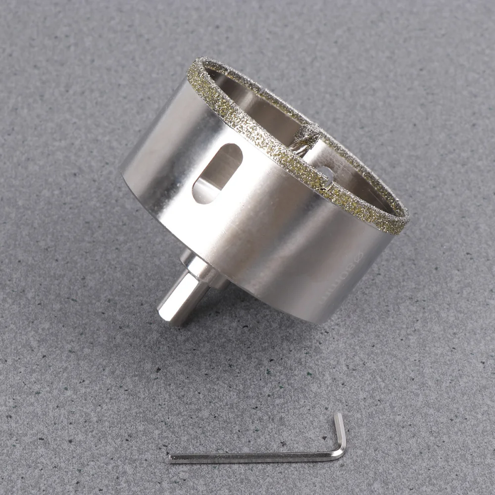 

75mm Hole Drill Bits for Glass Marble Ceramic Tile or Granite Electric Drill Tools Accessories (Silver)