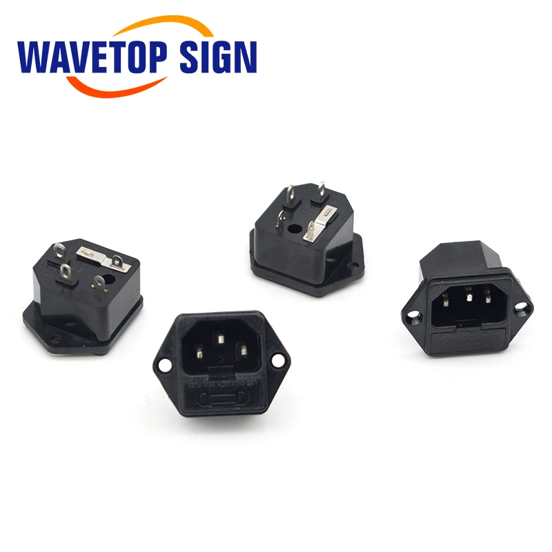 WaveTopSign 4 шт./лот AC 03 3 контакта разъем питания переменного тока 10A 250 В штекер для Co2
