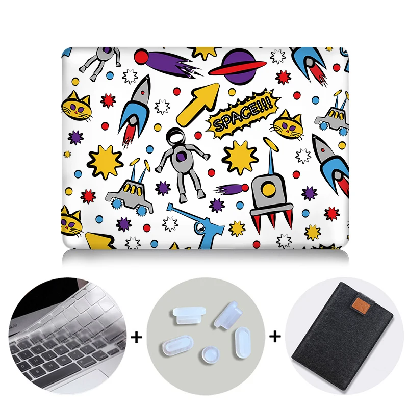 Чехол для ноутбука с мультипликационным принтом MTT для Macbook Air Pro retina 11, 12, 13, 15 дюймов с сенсорной панелью, защитный чехол 13,3 дюйма - Цвет: MB05
