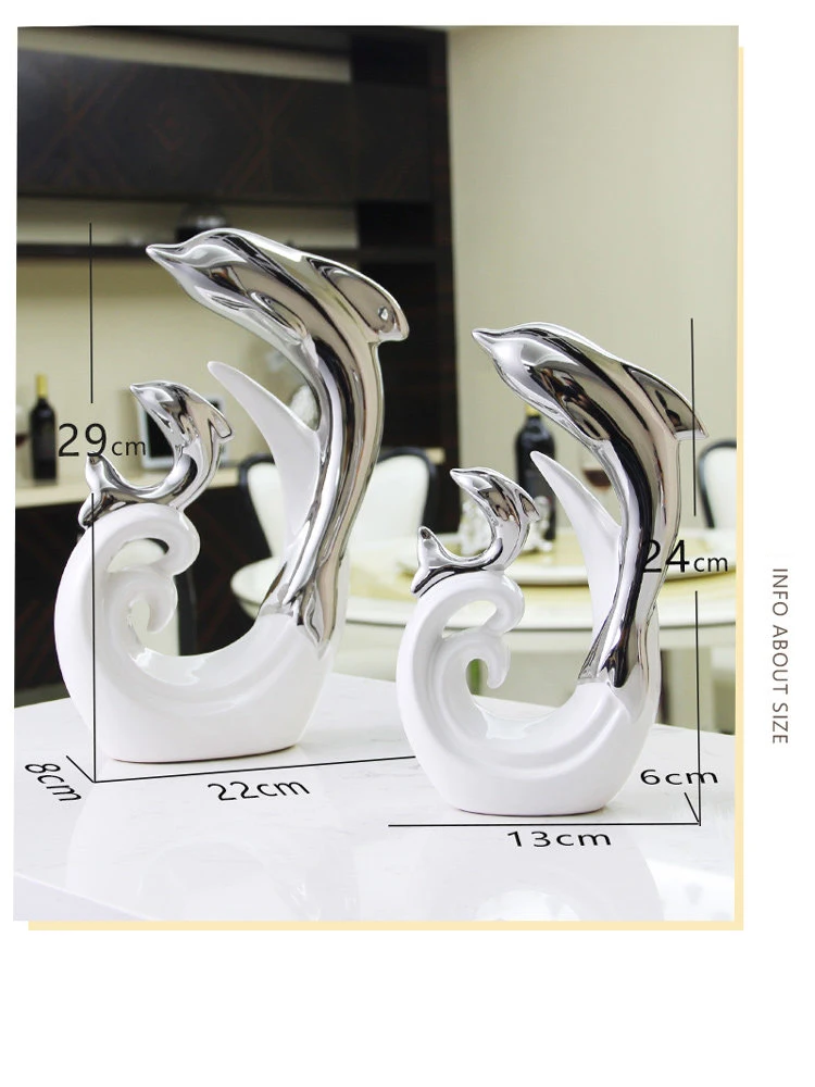 Современная керамика Дельфин украшения гостиной дома настольные статуэтки