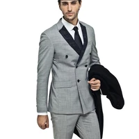 mens suits blazers arrival double breasted groomsmen notch lapel groom tuxedos men business formal blazer jacketpantstie