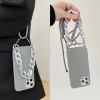 13 pro case luxury crossbody necklace bracelet lanyard chain silicone case for iphone 11 12 pro max xr x xs 8 plus 7 se 2020