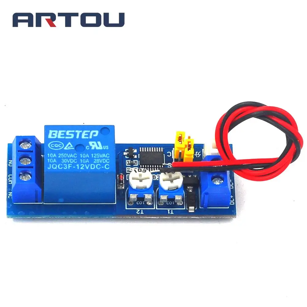 DC 5V 12V 24V Infinite Cycle Delay Timing Relay Timer Control ON-OFF Loop Switch Module Double Adjustable 0~120 Minutes