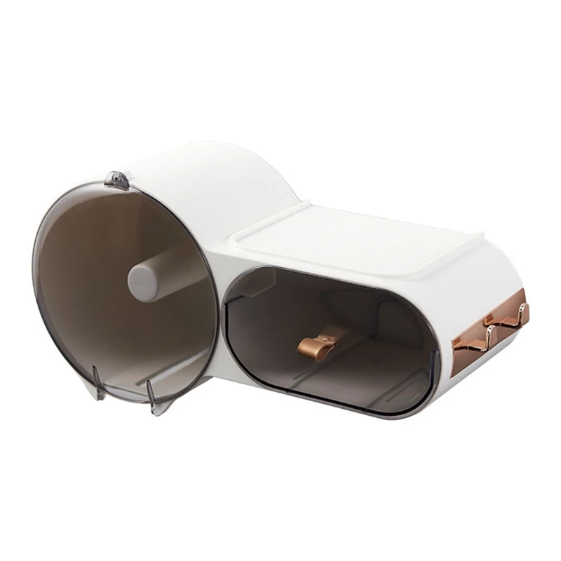 

H051 Bathroom Roll Toilet Paper Holder Tissue Box Dispenser Wall Mounted Storage Case