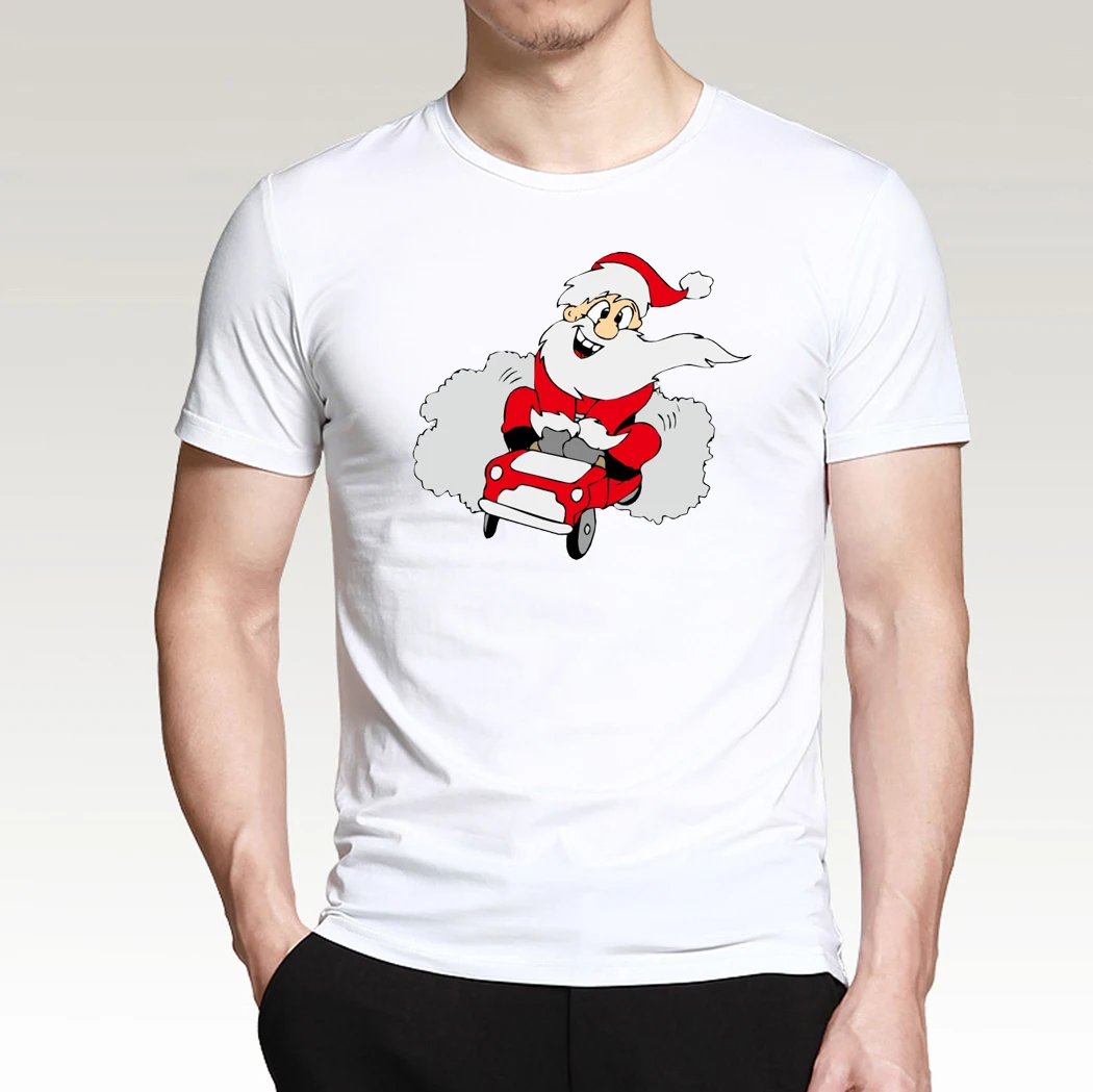 Мужская футболка с надписью Father Christmas модные топы коротким рукавом для фитнеса
