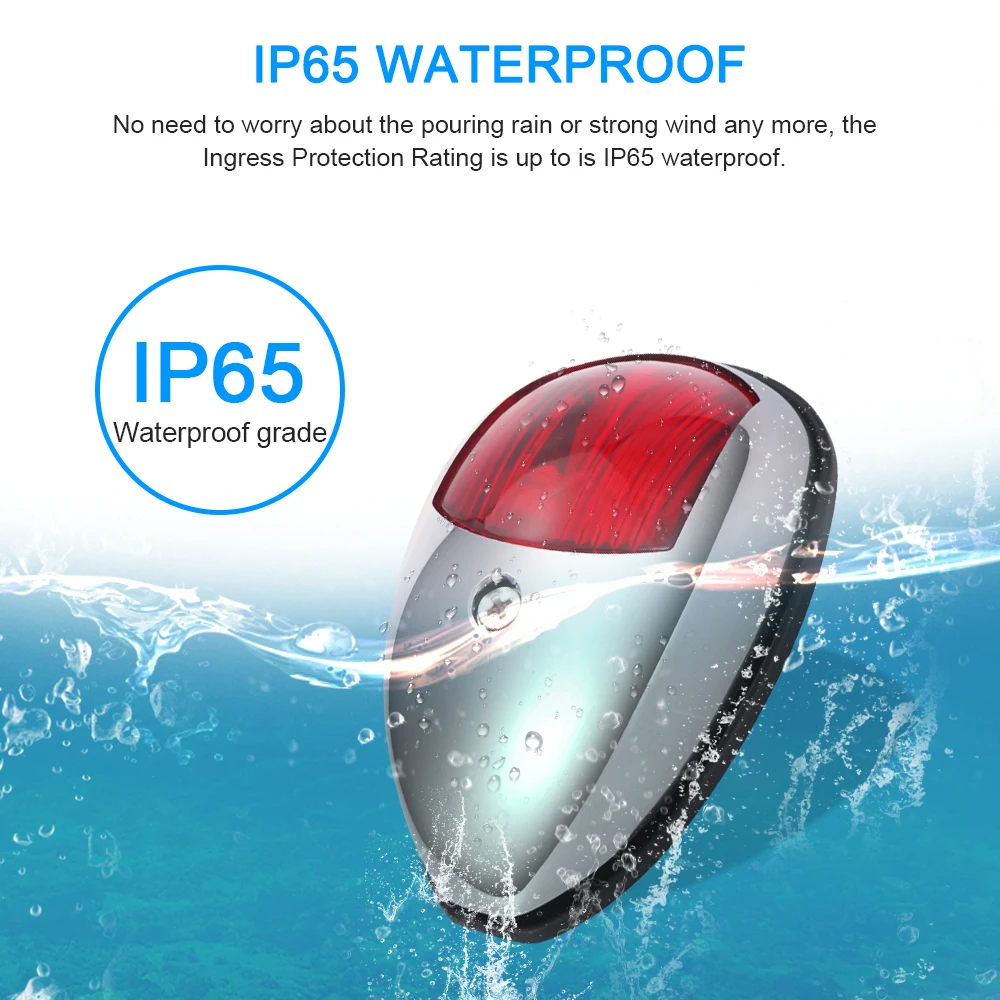 

2pcs Boat Navigation Light Boat LED Navigation Light Green Red Marine Indicator Spot Ligh Marine Boat Yacht Sailing Light