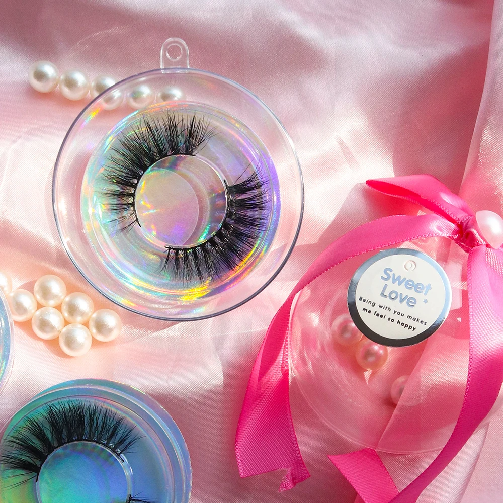 Оптовая продажа упаковка для ресниц цветная лента прозрачные ресницы коробки