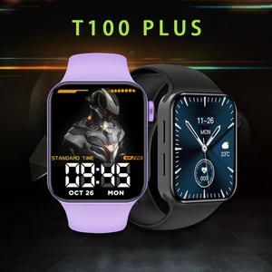 women men smartwatch iwo t100plus call bluetooth heart rate monitoring fitness tracker bracelet for 2021 apple smart watch men free global shipping