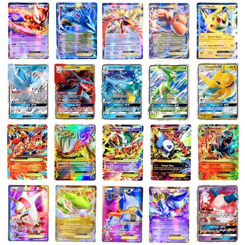 

320 шт. без повторов карты Pokemon GX Сияющие игровые карты 60 в макс. мега-тег команда EX английская версия Боевая карта торговая детская игрушка