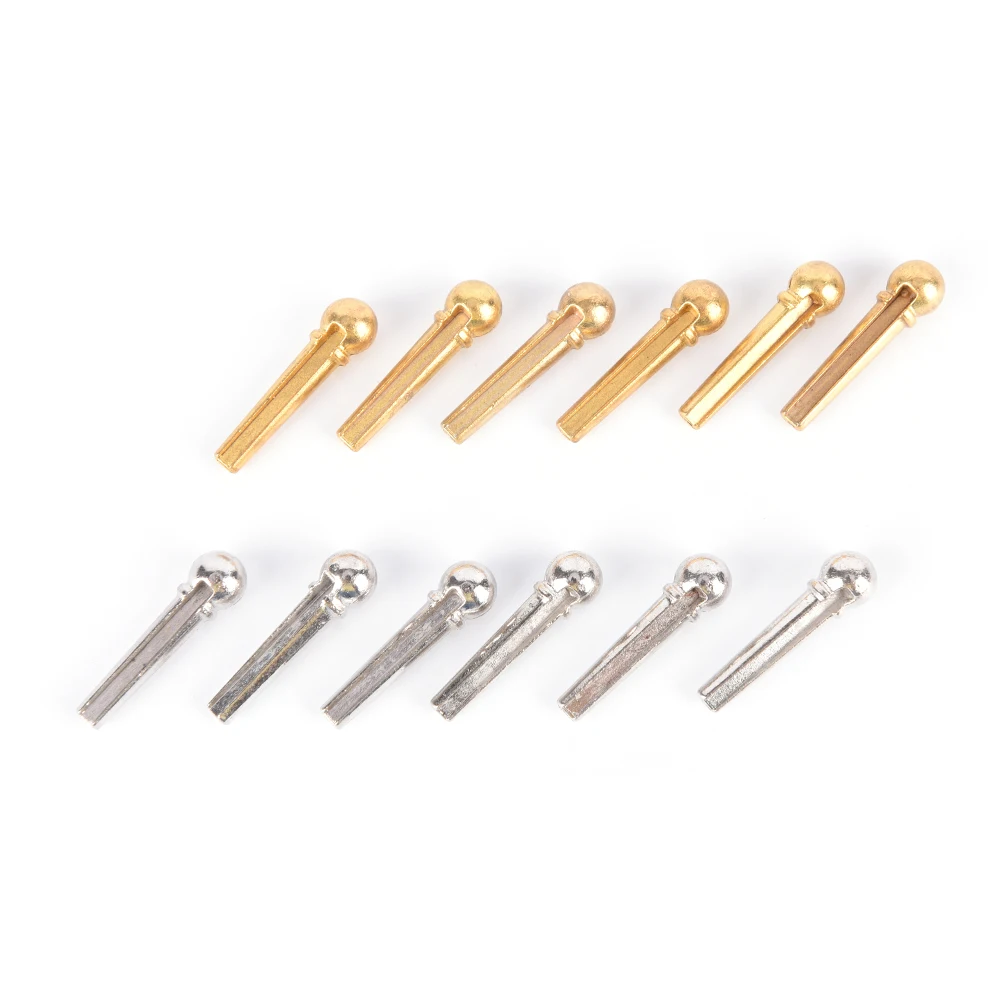 

6 Pcs 28.5mm Brass Acoustic Guitar Bridge Pin With Electric