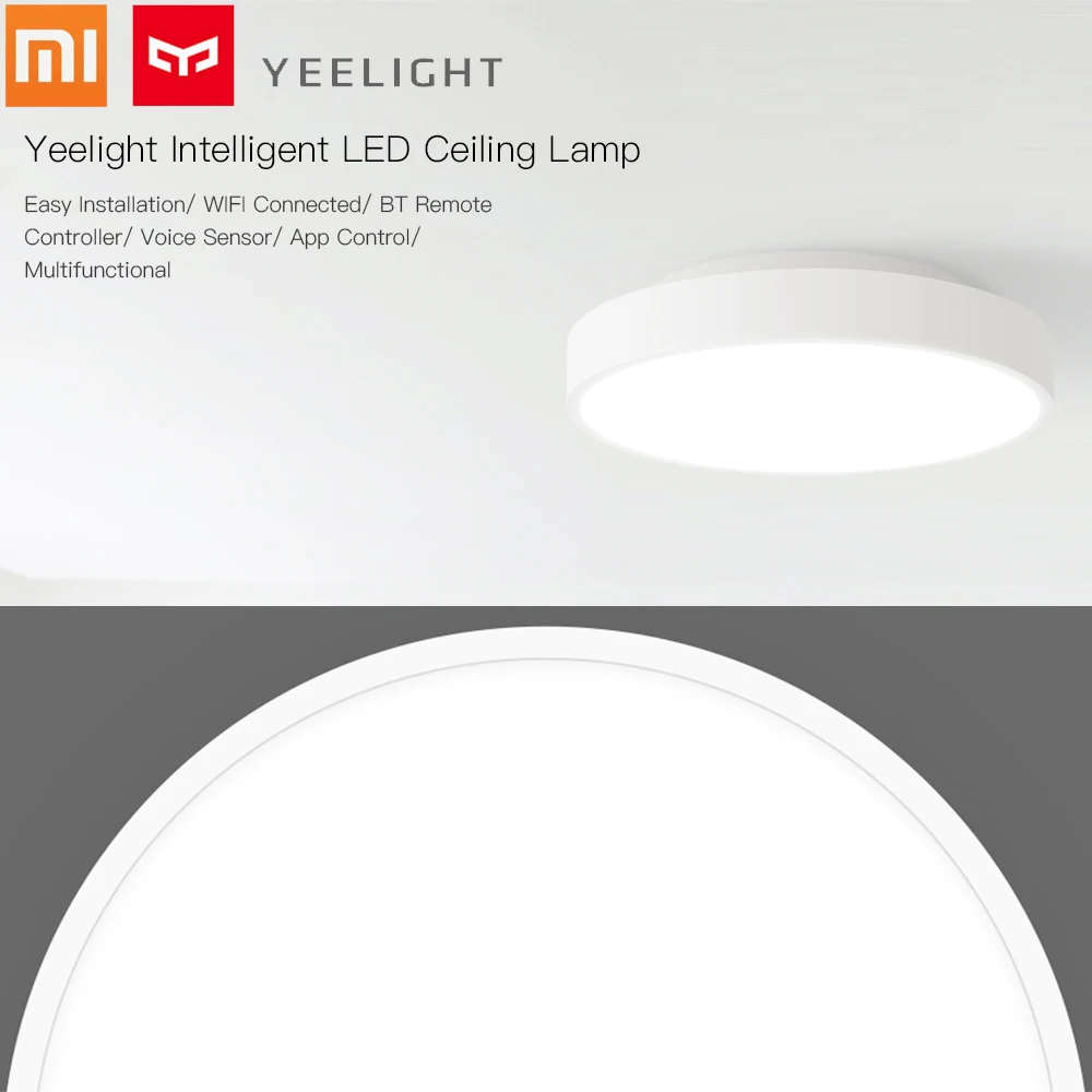 Для xiaomi Yeelight 240 светодиодный умный потолочный светильник с поддержкой Wi-Fi приложение для смартфона/BT пульт дистанционного управления потолочный светильник для спальни