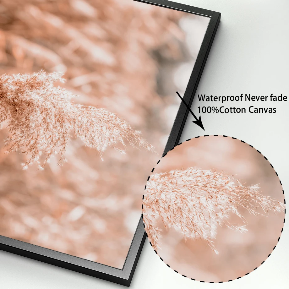 

Wall Art Scenery Canvas Painting Wheat Reed Leaves Plant Nordic Posters And Prints Landscape Wall Pictures For Living Room Decor