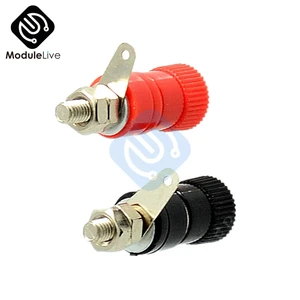 2PCS 1Pairs JS-910B 4mm Jack socket Female Binding Banana Plug Post Terminals for Speaker Audio Less Than 5A and 1KV