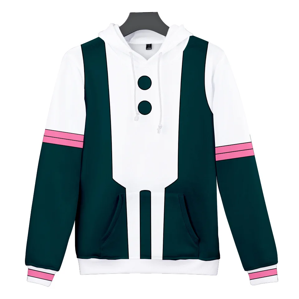 Мой герой Академии Boku Izuku Midoriya Костюмы для косплея аниме Deku битва зеленого цвета с капюшоном для мужчин и женщин, для маленьких мальчиков и девочек Молодежная куртка с капюшоном