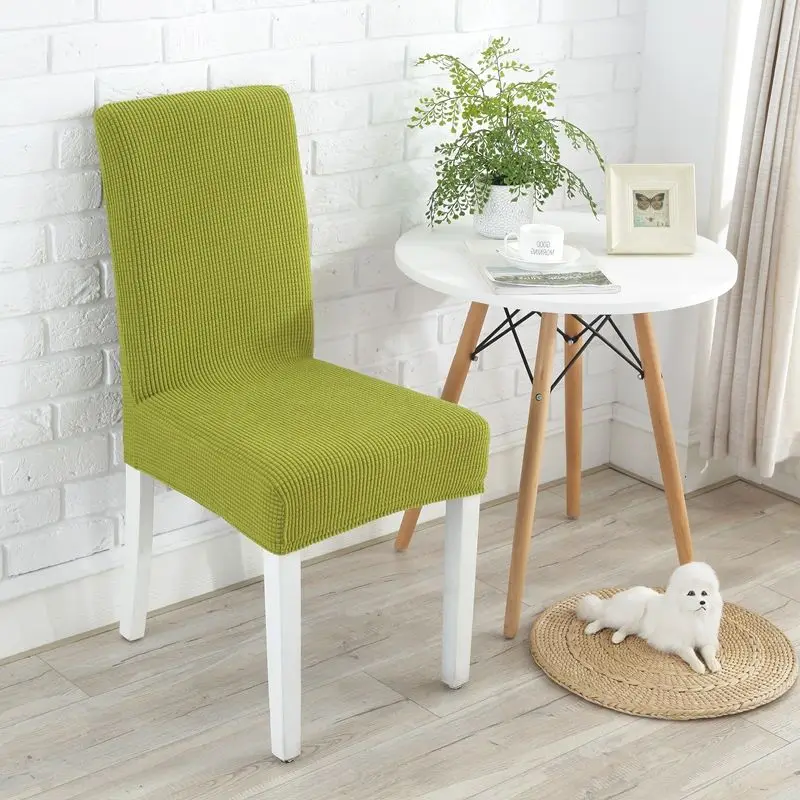 Чехол для стула однотонный пылезащитный эластичный 1 шт. | Дом и сад