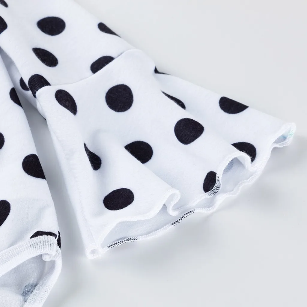 2020 Одежда для новорожденных и маленьких девочек комбинезон в горошек с