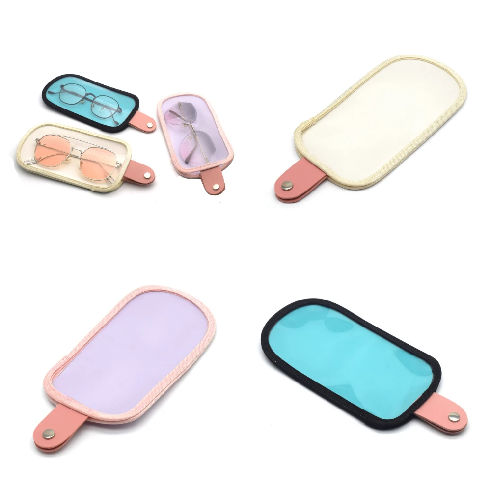 

Creative Fashion Ice Cream Personality Glasses Bag Eyeglass Case Sunglasses Pouch Portable Sunglasses Storage Beige Blue Purple
