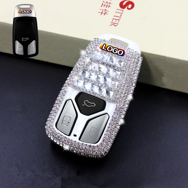 Роскошный чехол для автомобильных ключей с бриллиантами Audi A4 B9 Q7 4m TT TTS 8s 2016 2017
