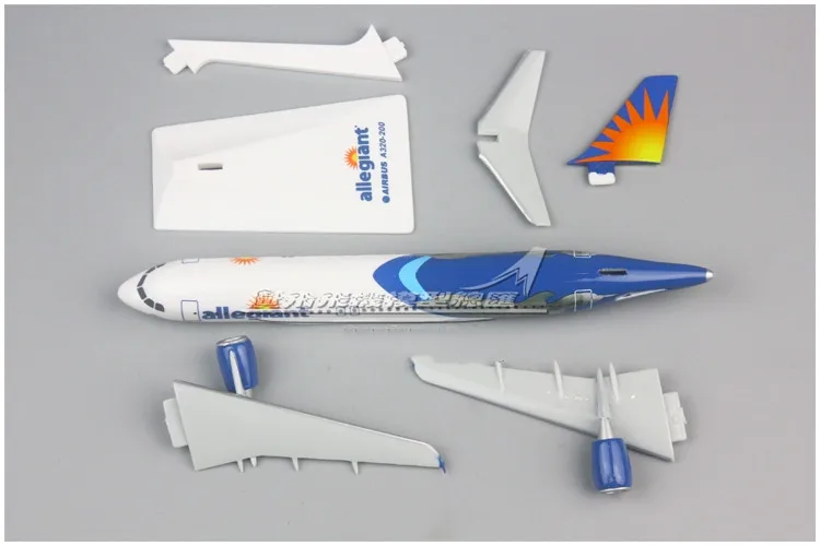 

19CM 1:200 Plastic Air American ALLEGIANT Airlines Airbus A320 Dolphin Airways Aircraft Assembled Assembly airplane model Plane