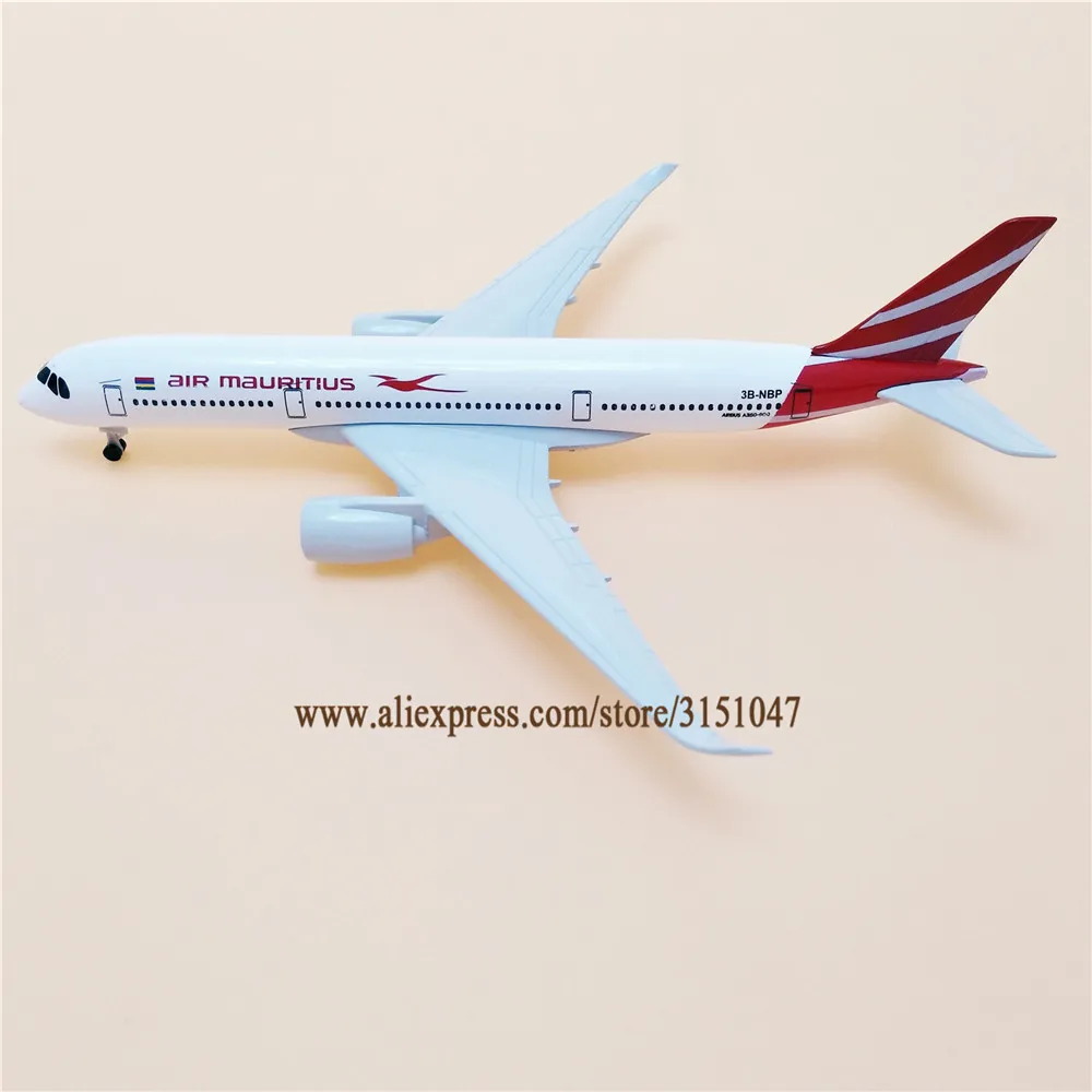 20 см AIR Mauritius Airbus 350 A350 Airways модель самолета из сплава металла литье под давлением