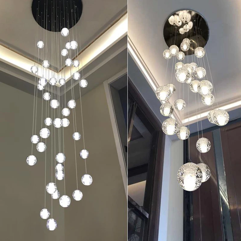 

Crystal Led Chandelier G4 Ceiling Lamp Modern Staircase Bedroom Living Room Luxury Pendant Lights Decoration Luminaire Fixtures