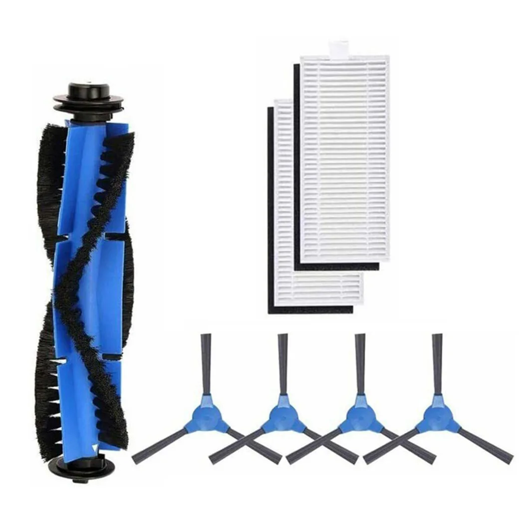7pcs For Bagotte BG600 BG700 BG800 Robotic Vacuum Cleaner Replacement Kit Side Brushes+Filters+rolling Brush