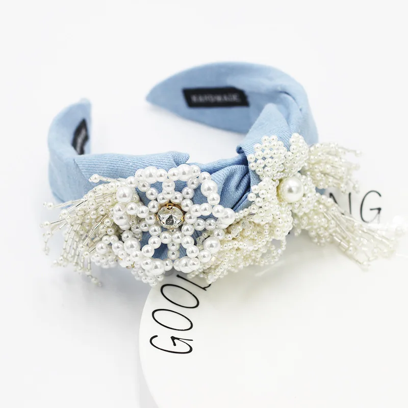 

Pearl Crown Headbands for Women Hairbands Girls Vintage Retro Koran Hair Accessories Head wear Hair bow Wholesale