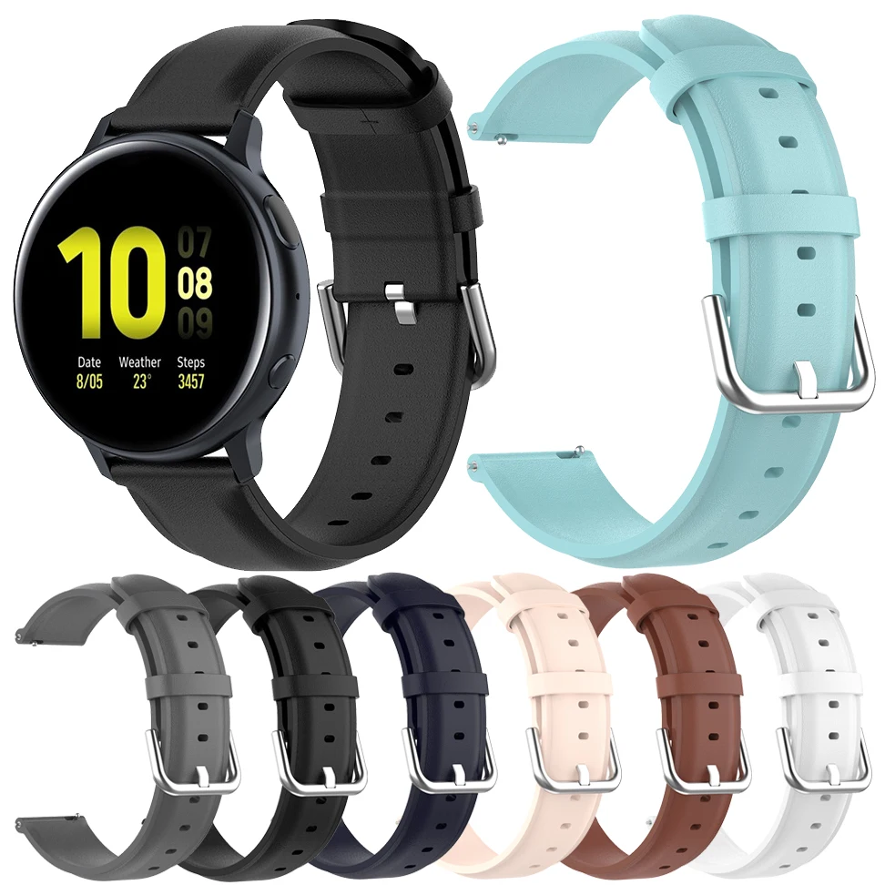 Ремешок для смарт-часов Samsung Galaxy Watch Active 1 2 42 мм кожаный | Электроника
