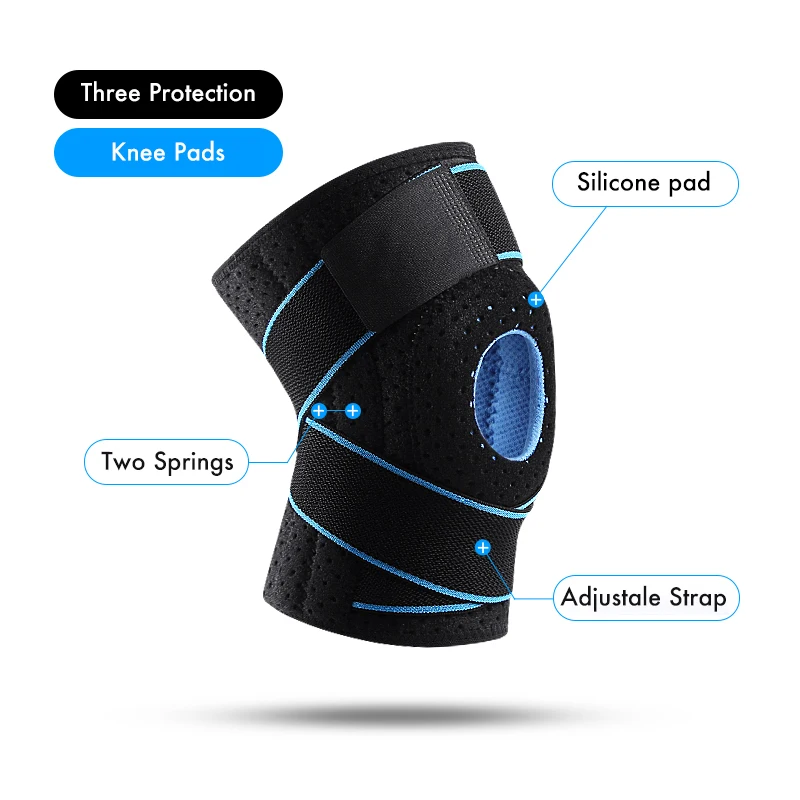 Наколенники дышащие Нескользящие протектор для колена пружинный усилитель