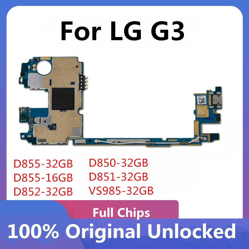 Заводская Разблокировка для LG G3 D850 D855 D852 VS985 оригинальная материнская плата