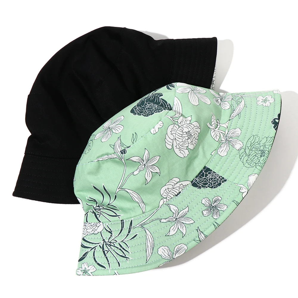 

Fashion Double-Sided Bucket Hats Foldable Reversible Tie Dye Print Fisherman Cap Beach Sun Hat Spring Summer Accessories