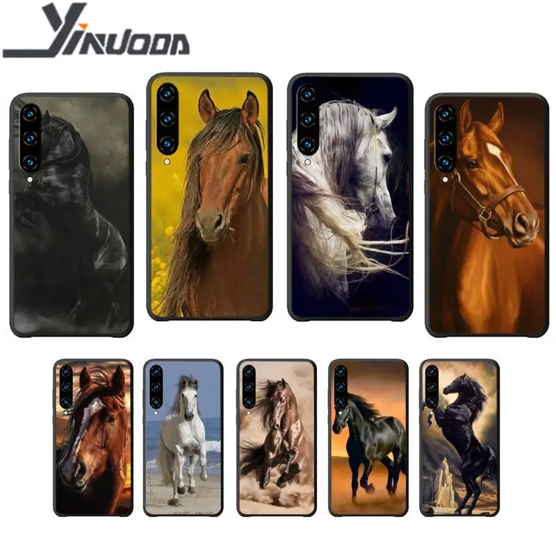 Мягкий черный чехол для телефона Yinuoda Horse funda huawei honor 7A 8s 8x 9X 9 10 20s 20 lite V 30 PRO PLAY |
