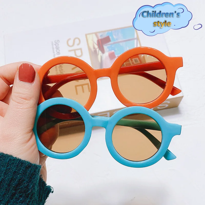 

BOYSEEN Children's Round Frame Sunglasses Kids Small Face Sun Glasses Colourful Cute Eyewear Girls UV400