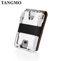 tangmo aluminium metal rfid credit card holder men wallet bank id cardholder anti thief card case money bag practical tactical