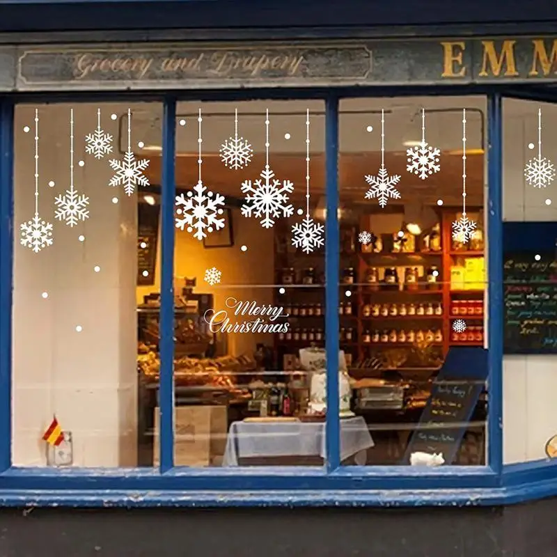 

Наклейки на окна 2 шт., Рождественское украшение, Санта-Клаус, лось, статическое клеевое стекло, ПВХ наклейка, рождественские товары