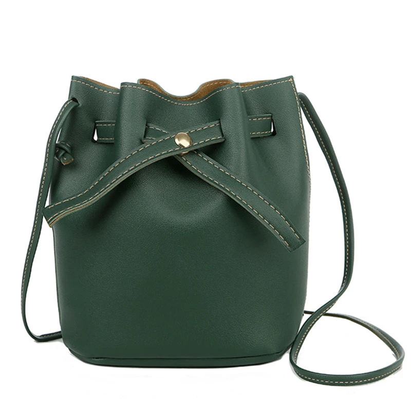

New Women's Bag 2021 Solid Color Bucket Bag Spring And Summer New Ladies Shoulder Bag