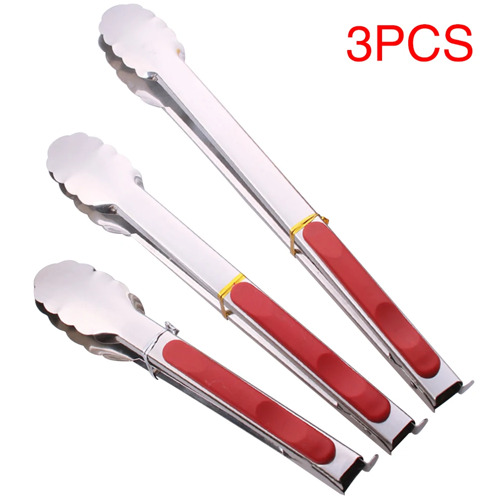 Barbecue Clip Easy Clean Home Kitchen Handheld Grilling Frying BBQ Outdoor Camping Cooking Tongs Stainless Steel Food Restaurant |