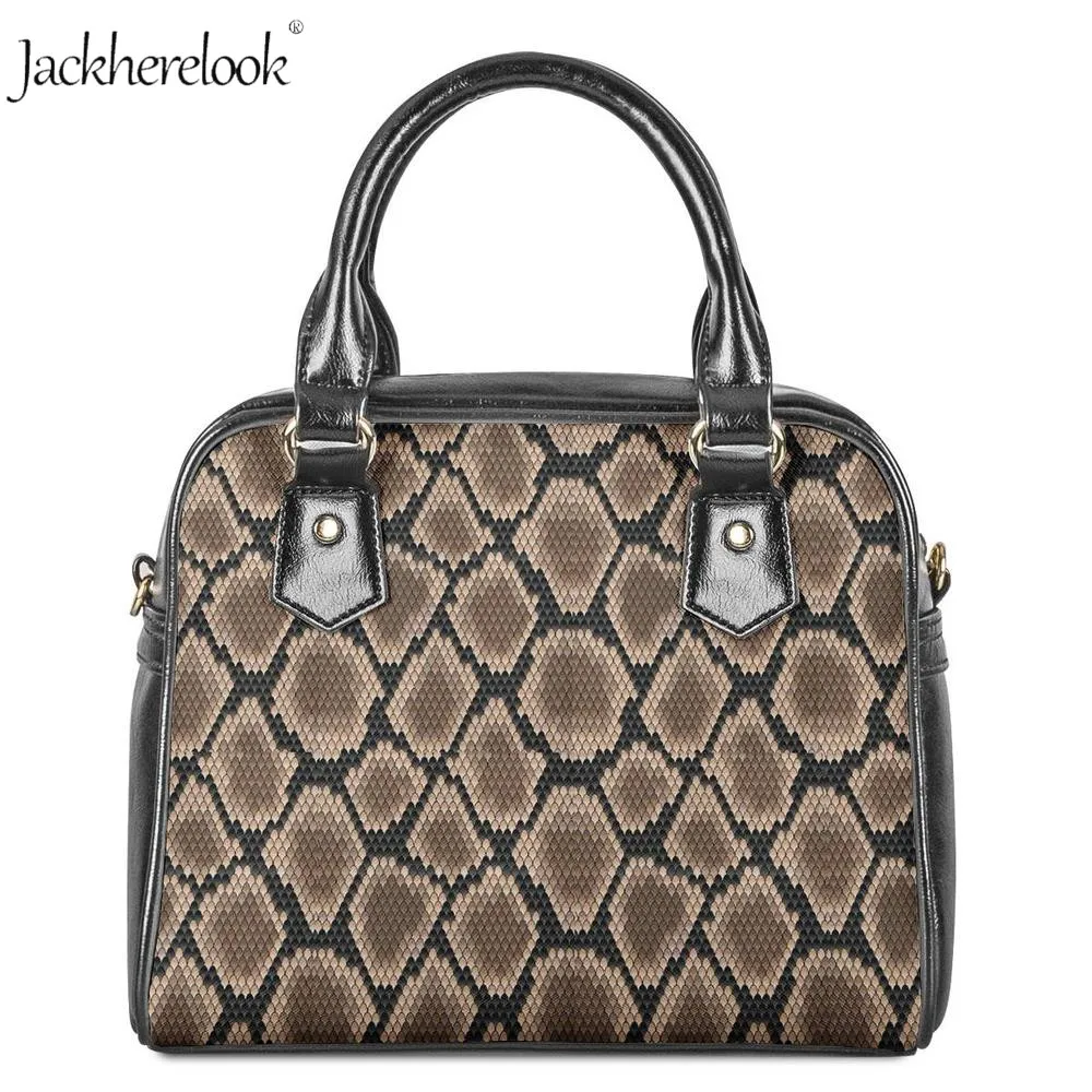 Jackherelook сумка через плечо с принтом змеиной кожи сумки-мессенджеры из