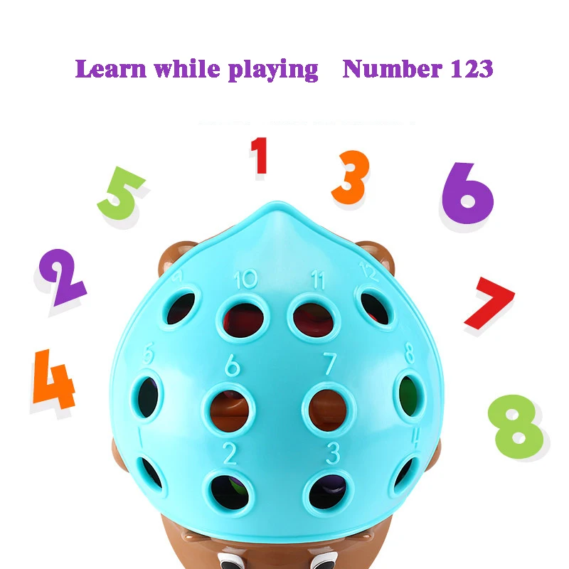 Training Focused on Children's Fine Motor Hand-Eye Coordination Fight Inserted Hedgehog Baby Educational Toy |