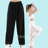 spring and autumn cotton and silk tai chi pants practicing kung fu martial arts tai chi clothing morning exercise home lantern