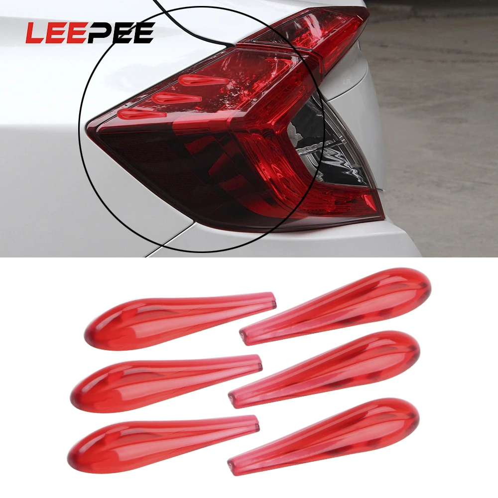 LEEPEE 6 шт./компл. акриловые машинный спойлер воздуха Стикеры авто Стайлинг бампер