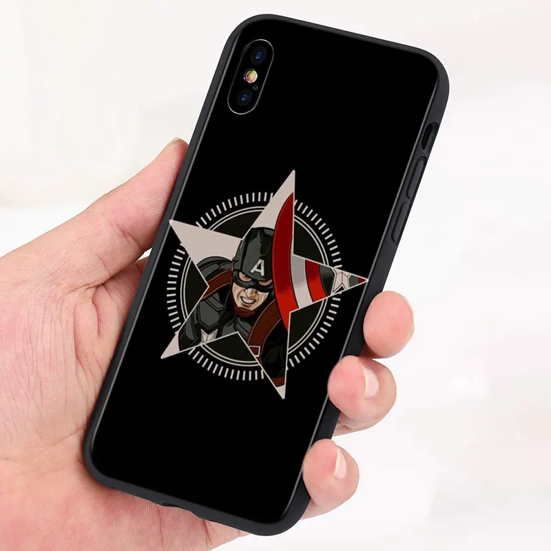 Silicone Cover Captain America Logo For Apple iPhone 13 12 Mini 11 Pro XS MAX XR X 8 7 Plus SE 6S Phone Case