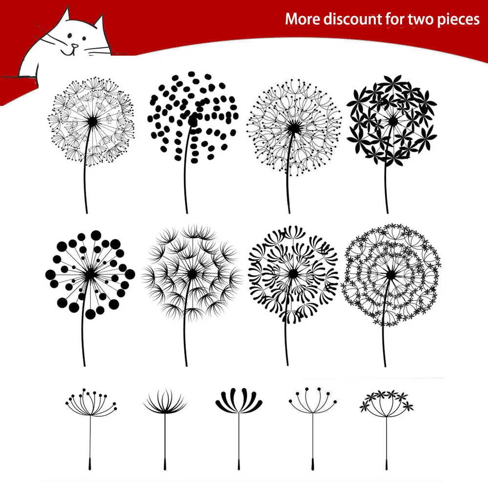 

Dandelion Clear Stamps For Scrapbooking Card Making Photo Album Silicone Stamp DIY Decorative Crafts