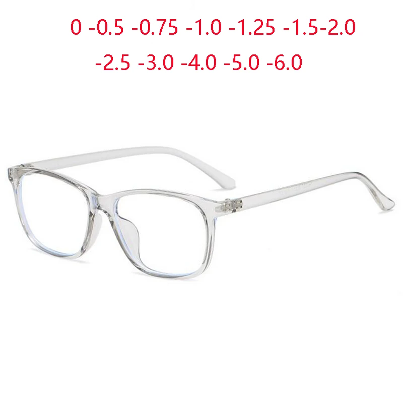 

Квадратные очки для близорукости, пластиковые, TR90, с блокировкой сисветильник, от-очки для коррекции зрения до-0,5, от-0,75 до-6,0