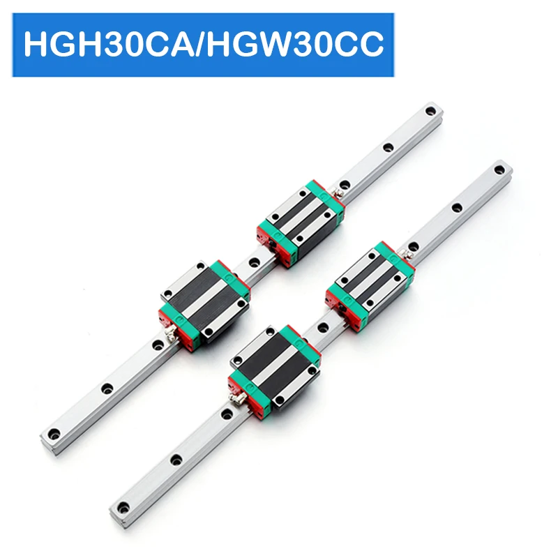 2 шт. HGR30 линейная направляющая рельса любой длины 4 каретка блока HGH30CA /flang HGW30CC HGH30