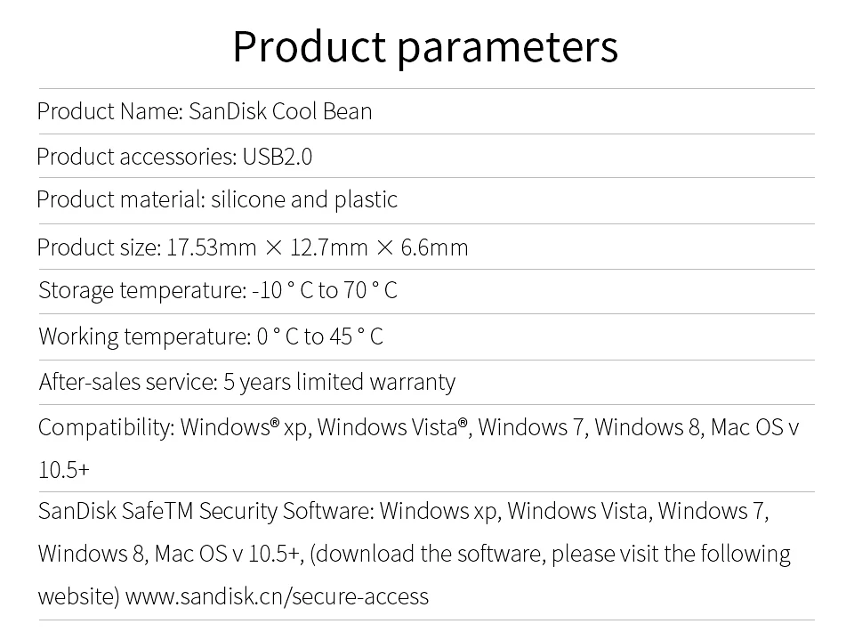 Лидер продаж, SanDisk Mini USB 2,0, флеш-накопитель, 64 ГБ, 32 ГБ, 16 ГБ, 8 ГБ, CZ33, USB флеш-накопитель, флешка, карта памяти, u-диск, usb