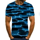 Мужская футболка с 3d-эффектом, летняя модная футболка с коротким рукавом и круглым вырезом, рубашка с визуальным рисунком, Мужская футболка оверсайз, новинка 2020