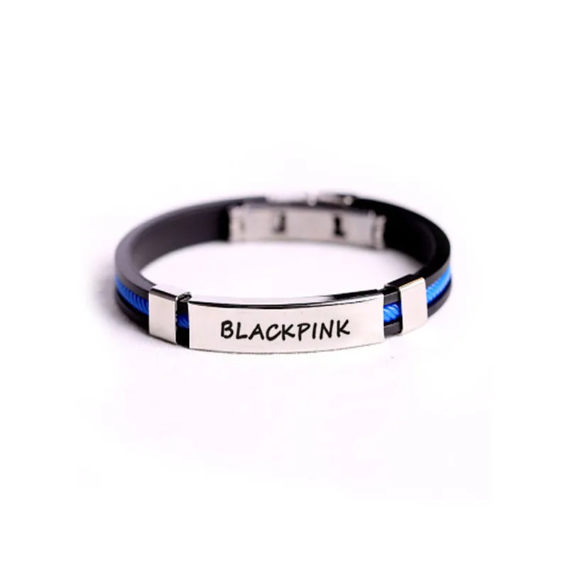 10 видов стилей Kpop классические групповые браслеты для женщин BTOB MAMAMOO BLACKPINK 2NE1 Me Мужской силиконовый браслет мужские ювелирные изделия браслеты B206