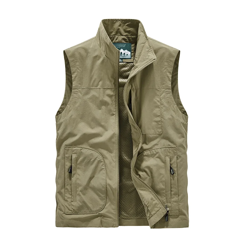 Unloading Vest Camo Coat Fashion Men Summer Waistcoat Mesh Work Sleeveless Jacket Tool Many Pocket Cargo Work Tactical Vest Male