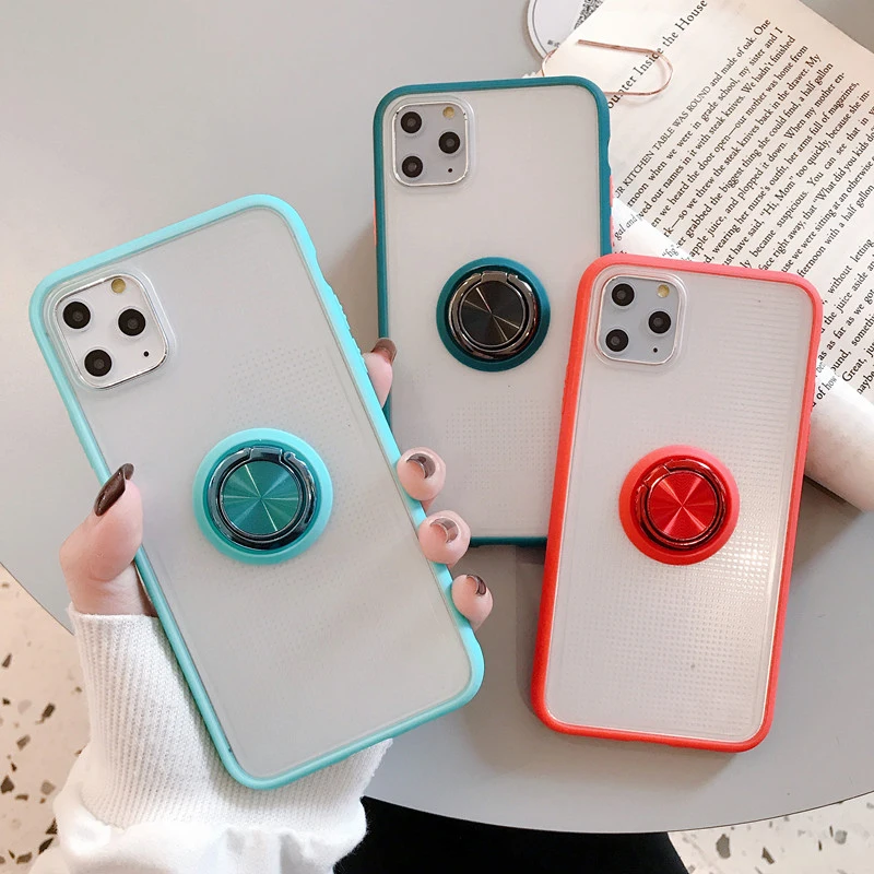 

Shockproof Ring Holder Phone Case For 12 11 Pro Max X XS Max XR SE Mobile Phone Accessories For iPhone 8 7 Plus Cases Bumper